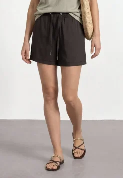 Short taille haute avec ceinture paperbag
