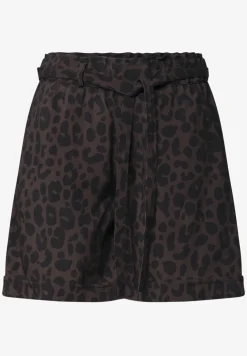 Short taille haute avec ceinture paperbag