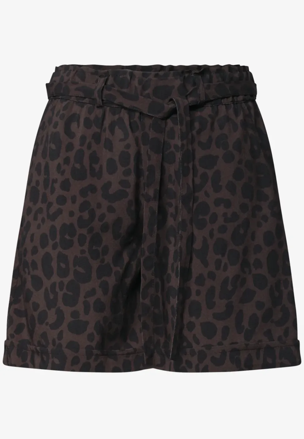 Short taille haute avec ceinture paperbag