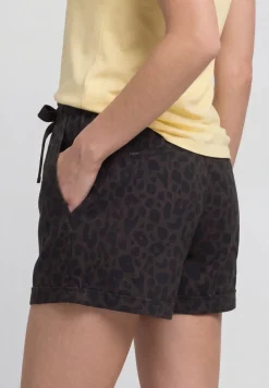 Short taille haute avec ceinture paperbag