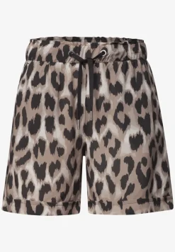 Short taille haute avec ceinture paperbag