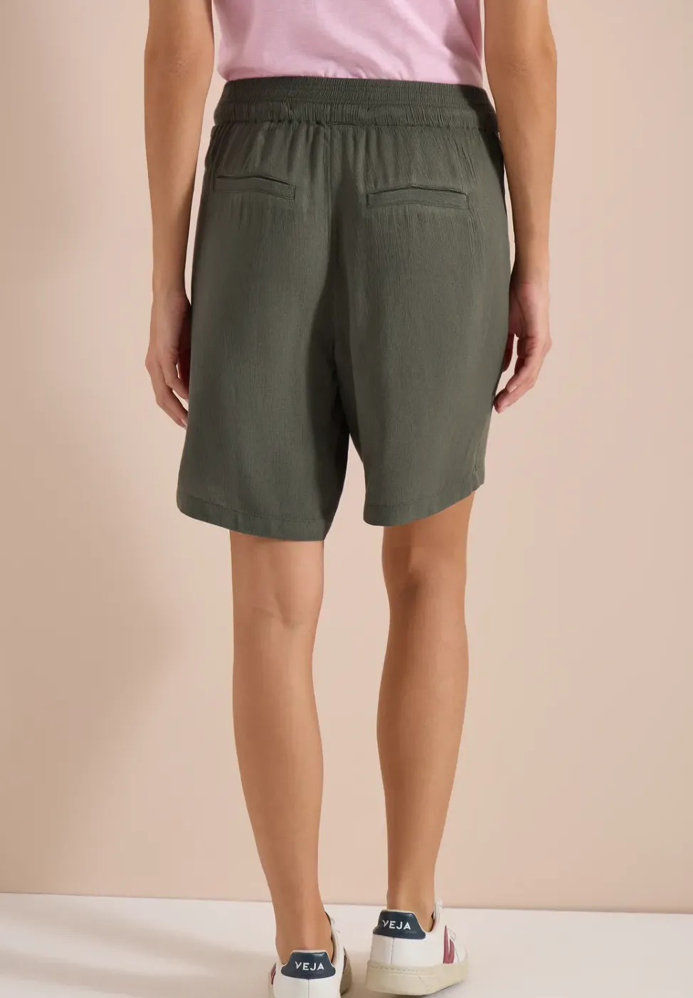 Short taille haute wide leg structuré