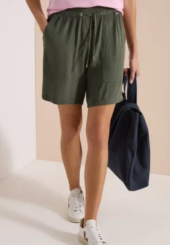 Short taille haute wide leg structuré
