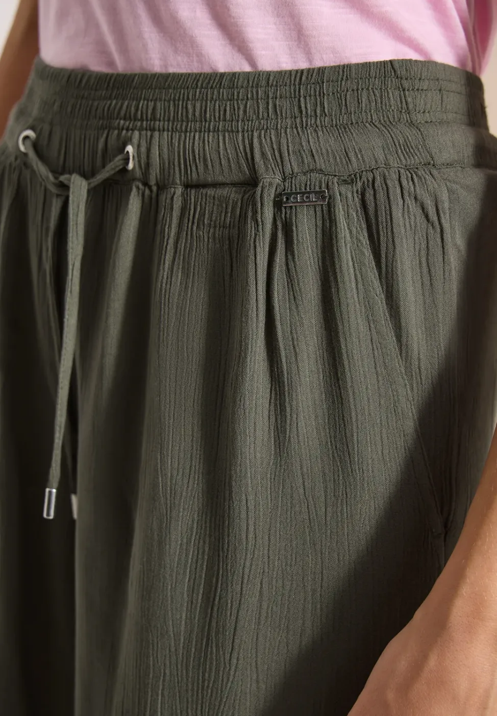 Short taille haute wide leg structuré