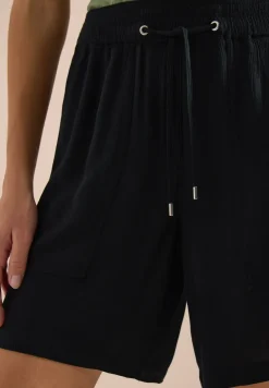 Short taille haute wide leg structuré