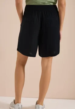 Short taille haute wide leg structuré