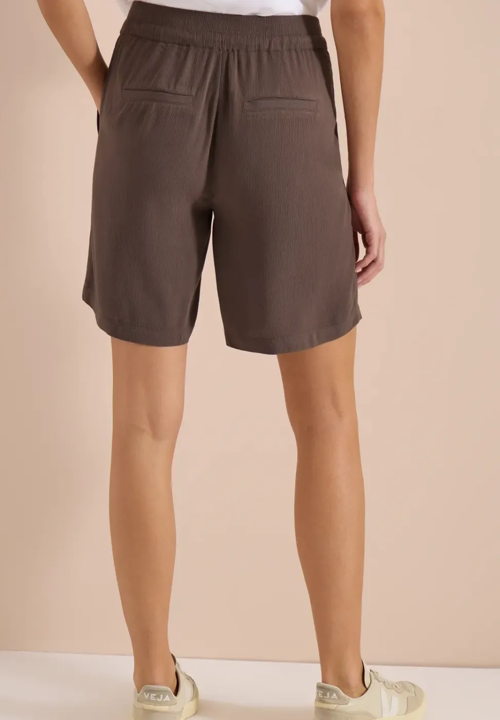 Short taille haute wide leg structuré