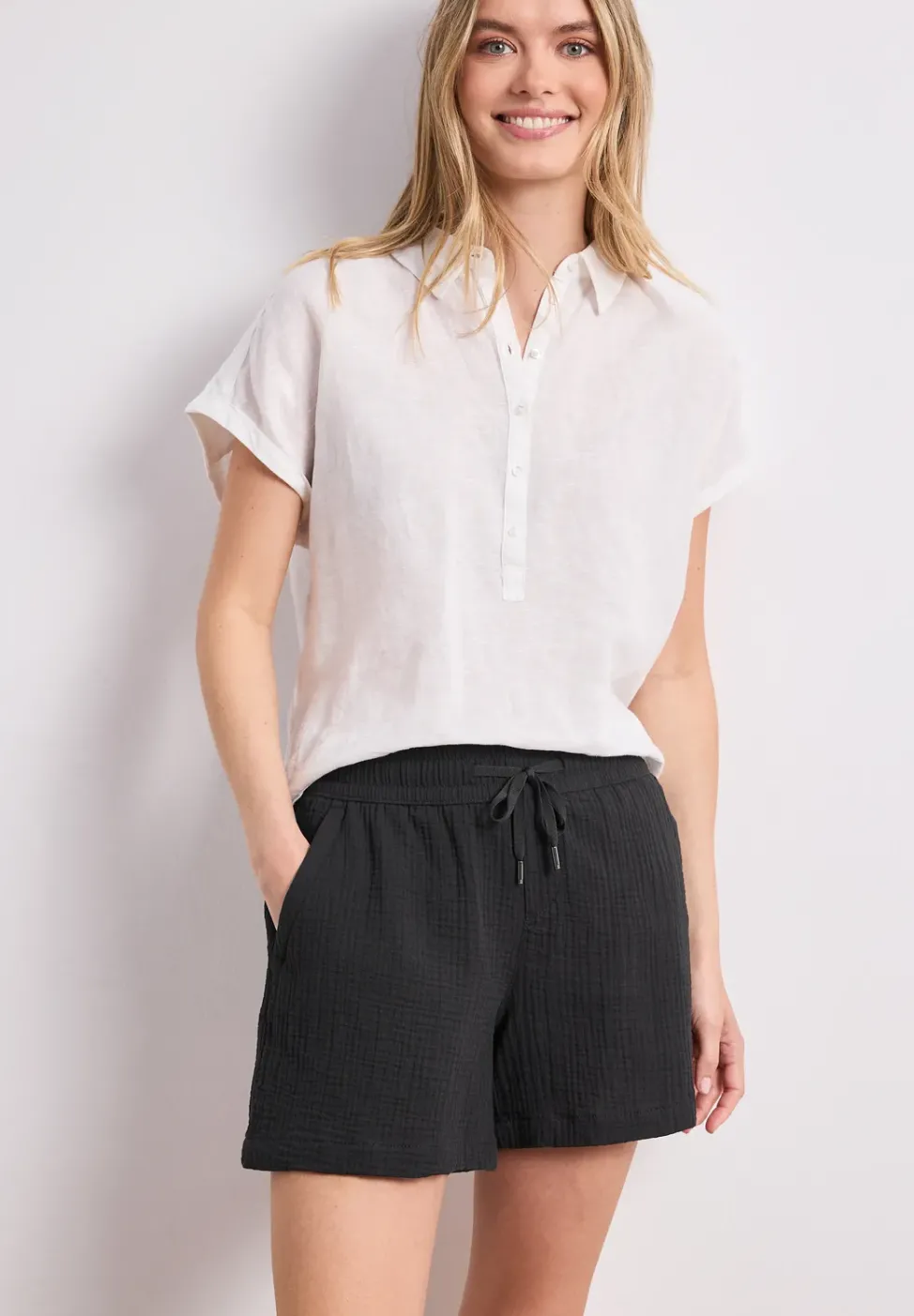 Short taille moyenne en mousseline