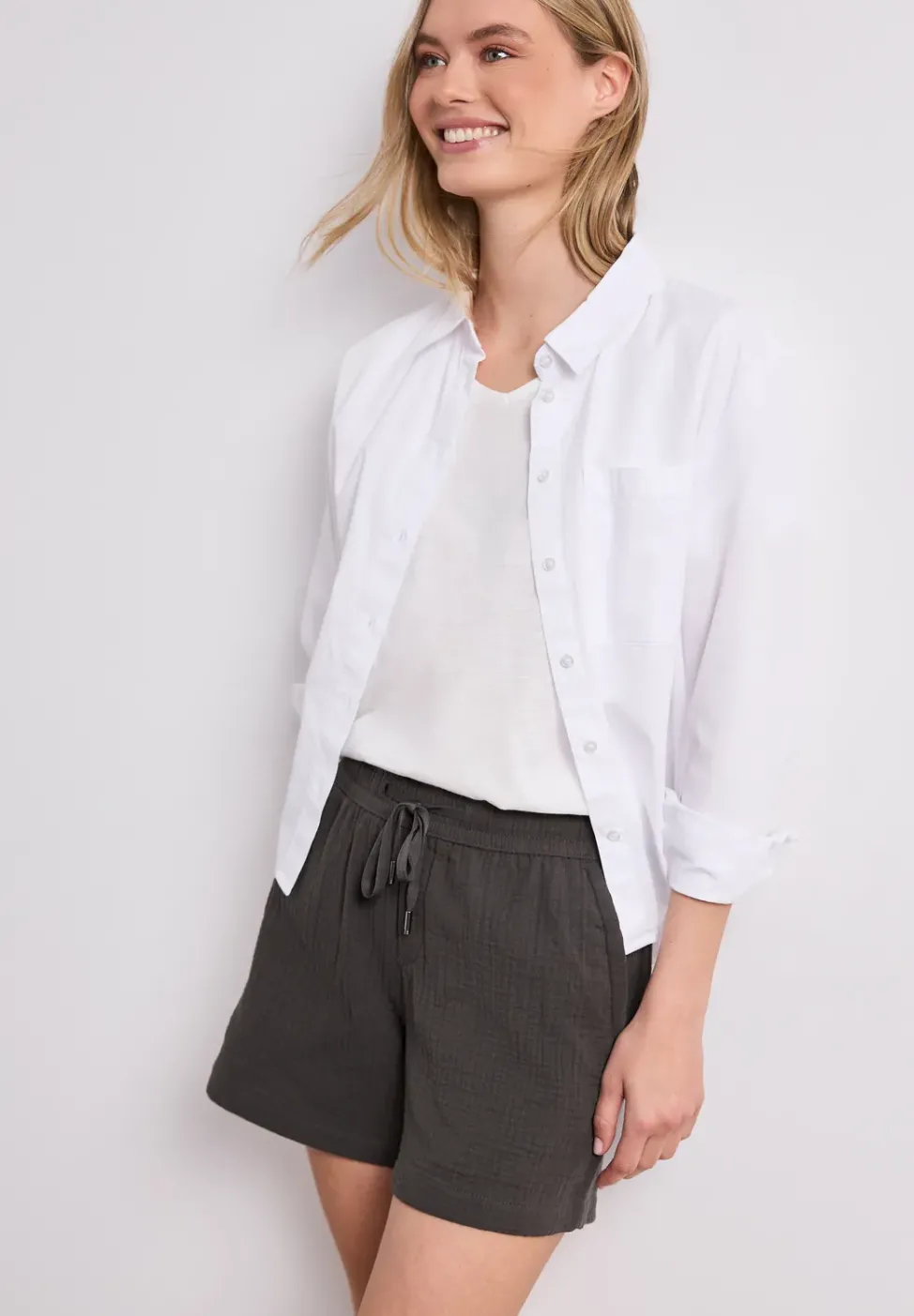Short taille moyenne en mousseline