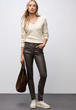 Slim Fit pantalon enduit