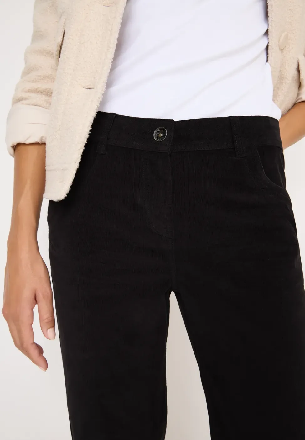Slim Fit pantalon en velours côtelé