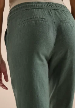 Slim Leg pantalon causal fit en lin