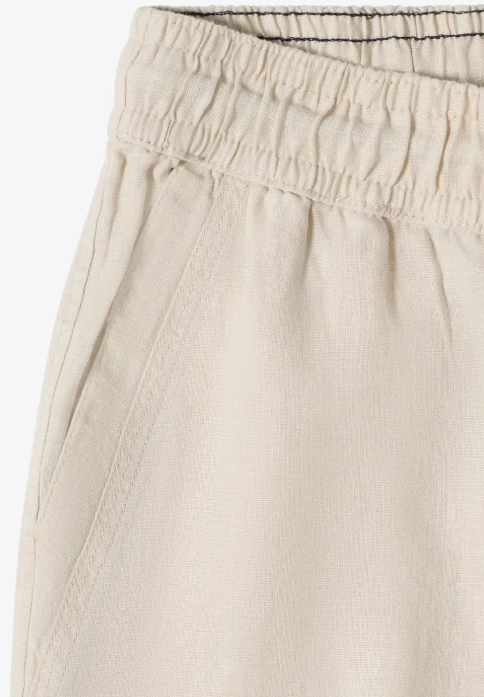 Slim Leg pantalon causal fit en lin