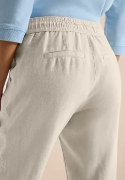 Slim Leg pantalon causal fit en lin