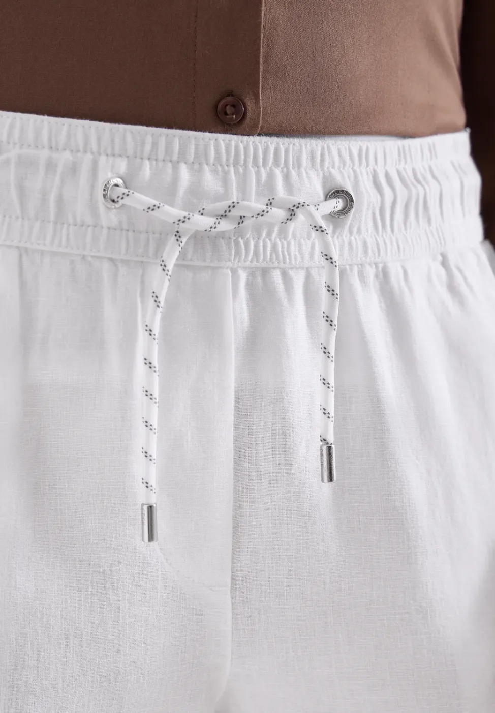 Slim Leg pantalon causal fit en lin