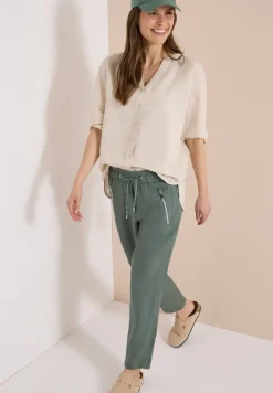 Slim Leg Pantalon en lin mélangé