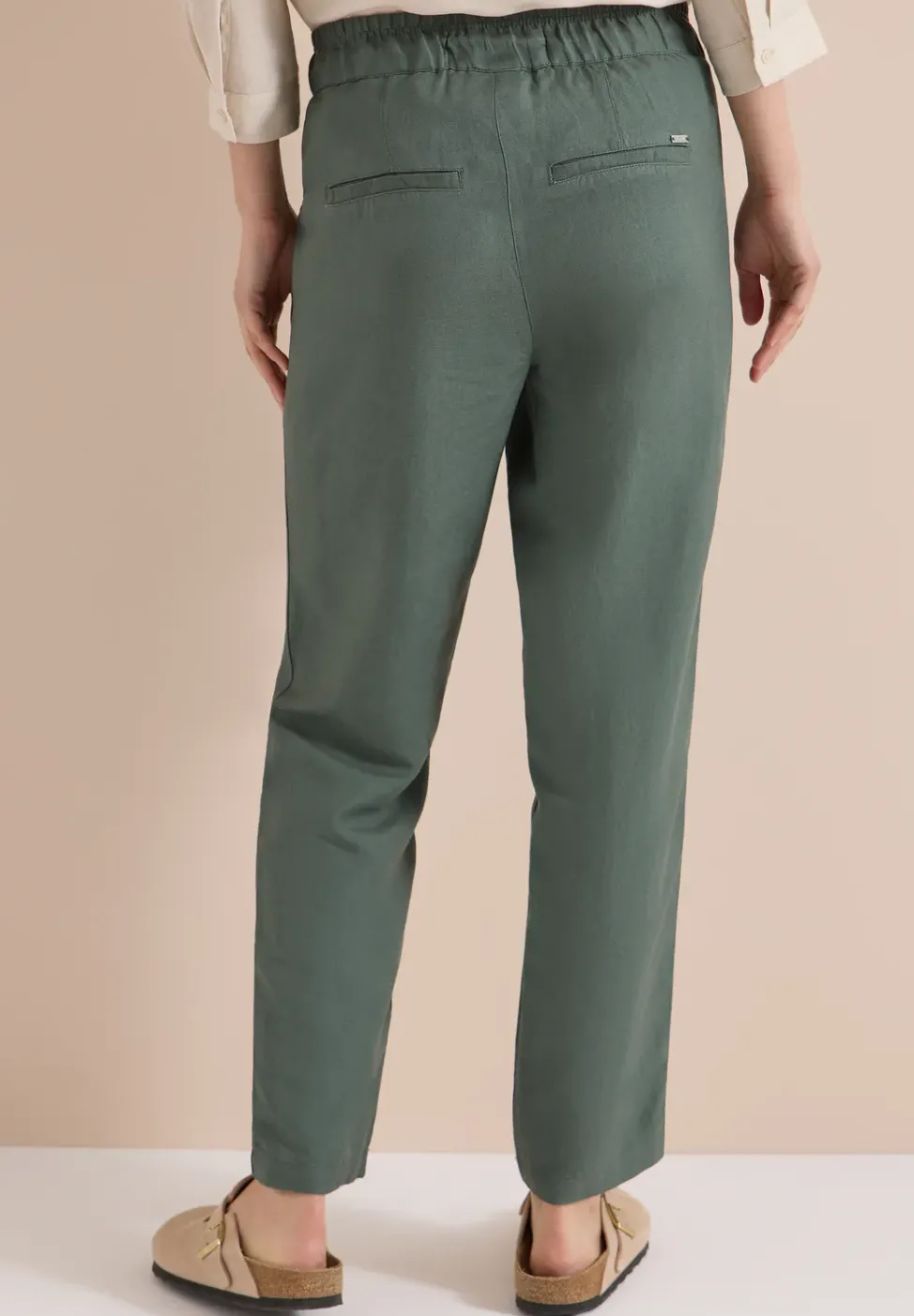 Slim Leg Pantalon en lin mélangé