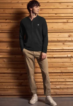 Slub doux Henleyshirt