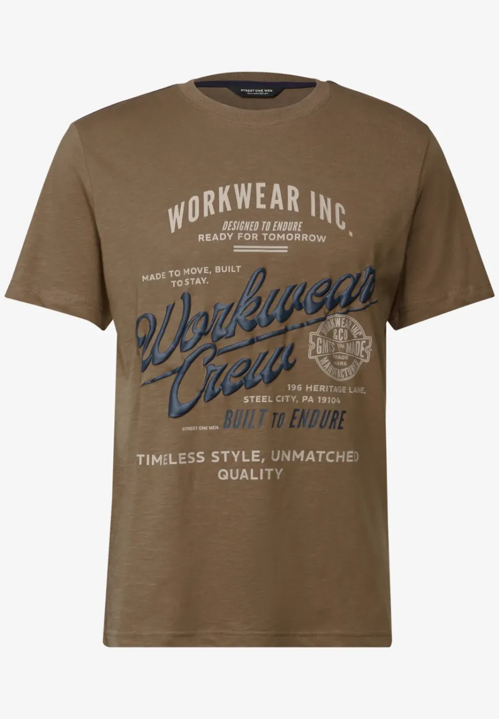 Slub T-shirt avec wording