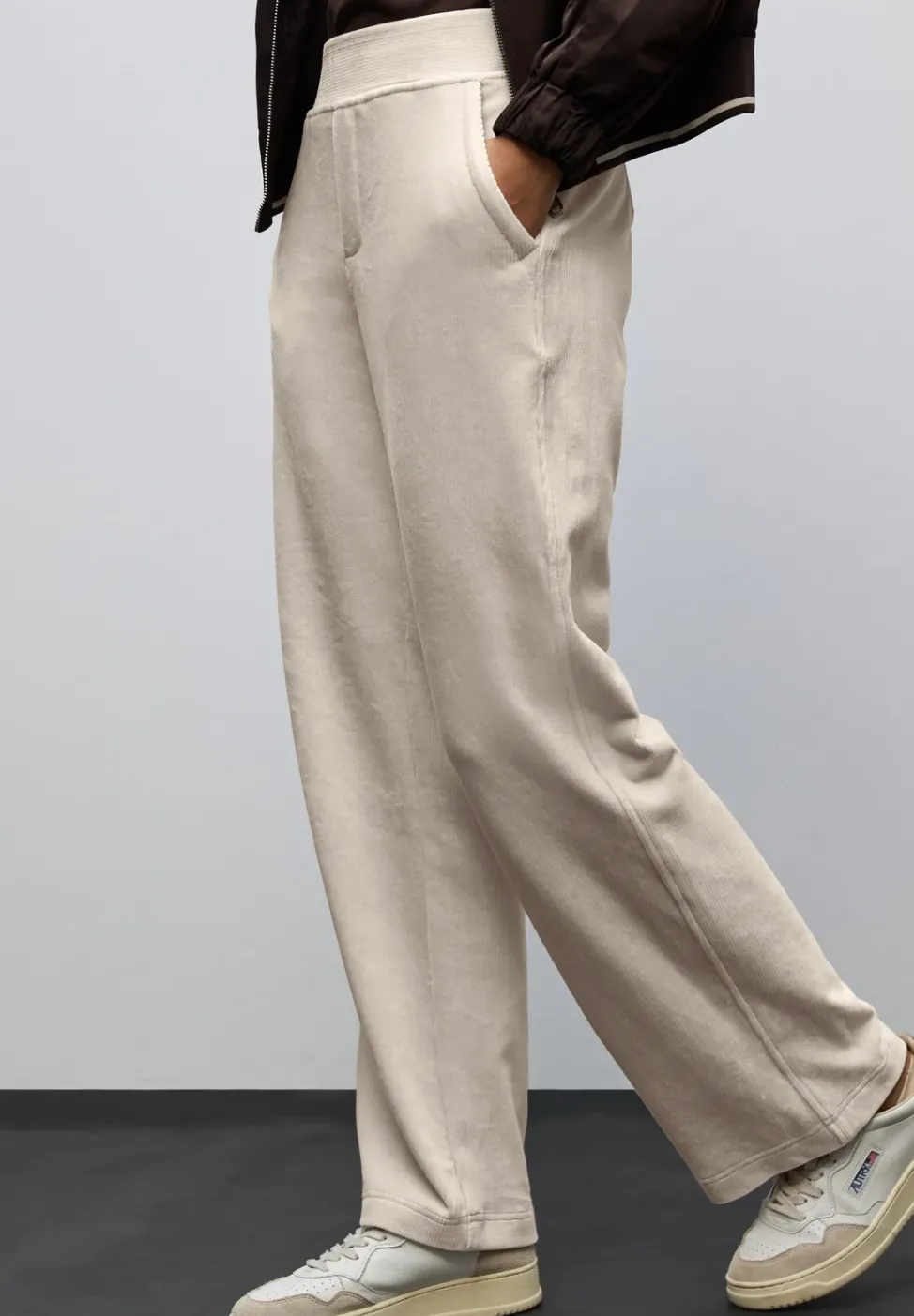 Straight Leg pantalon en velours côtelé