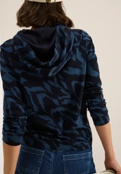 Sweat à capuche à motifs
