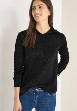 Sweat à capuche jacquard avec paillettes