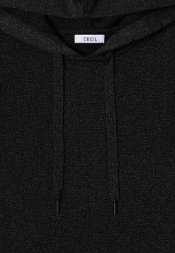 Sweat à capuche jacquard avec paillettes