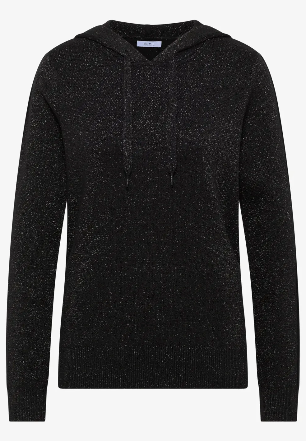 Sweat à capuche jacquard avec paillettes
