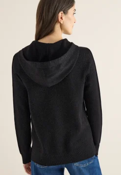Sweat à capuche jacquard avec paillettes