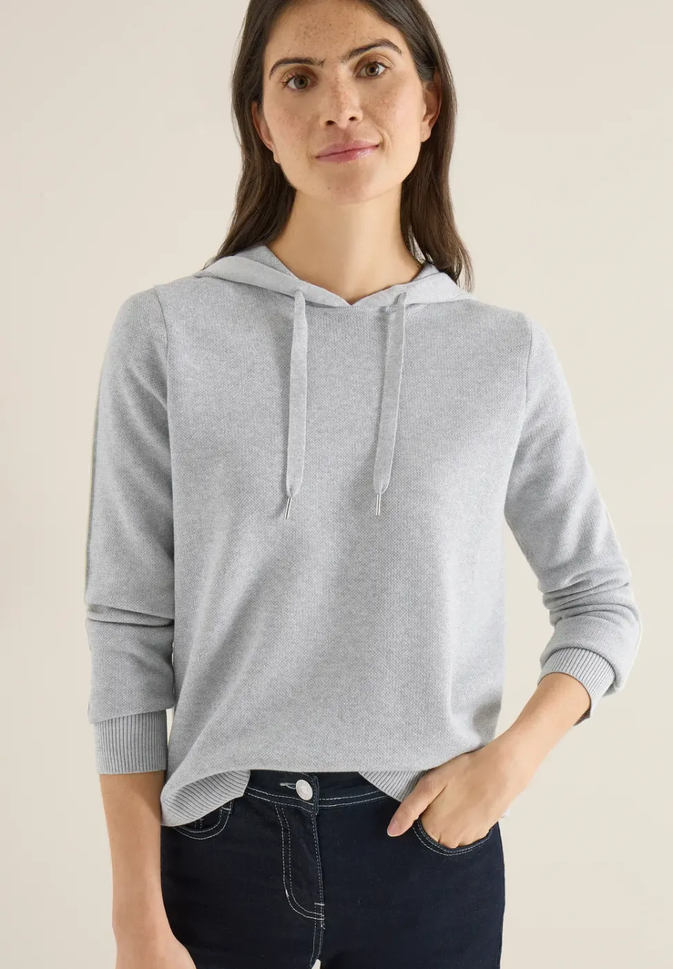 Sweat à capuche jacquard avec paillettes