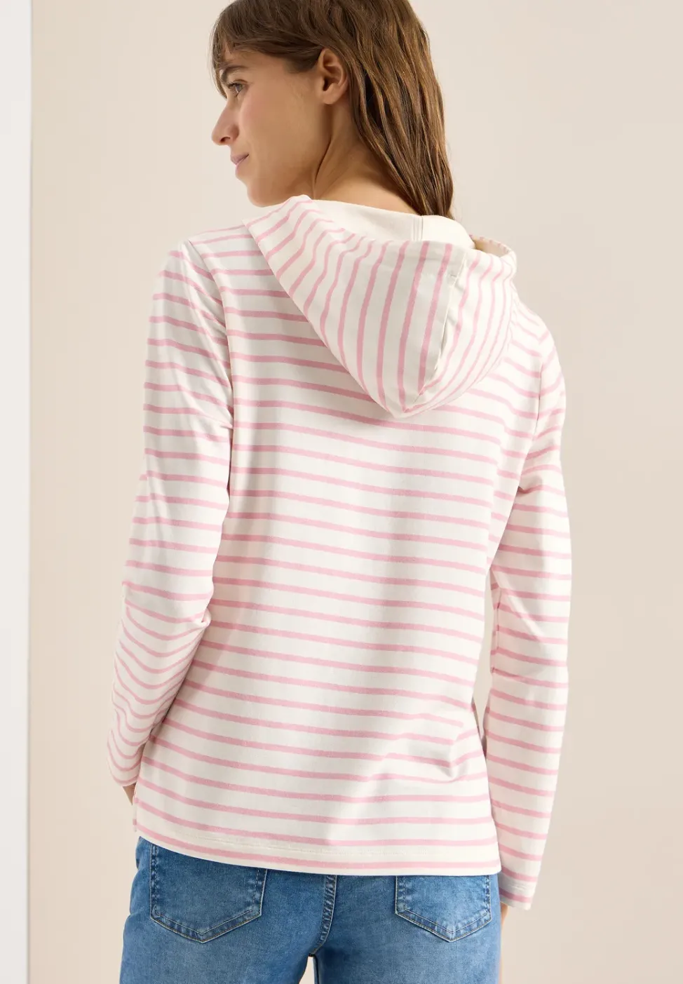 Sweat à capuche rayé