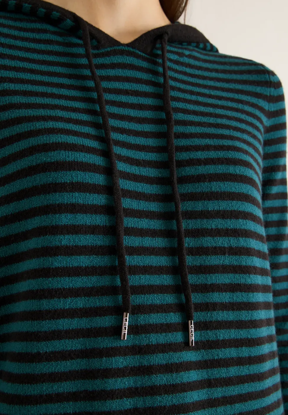 Sweat à capuche rayé