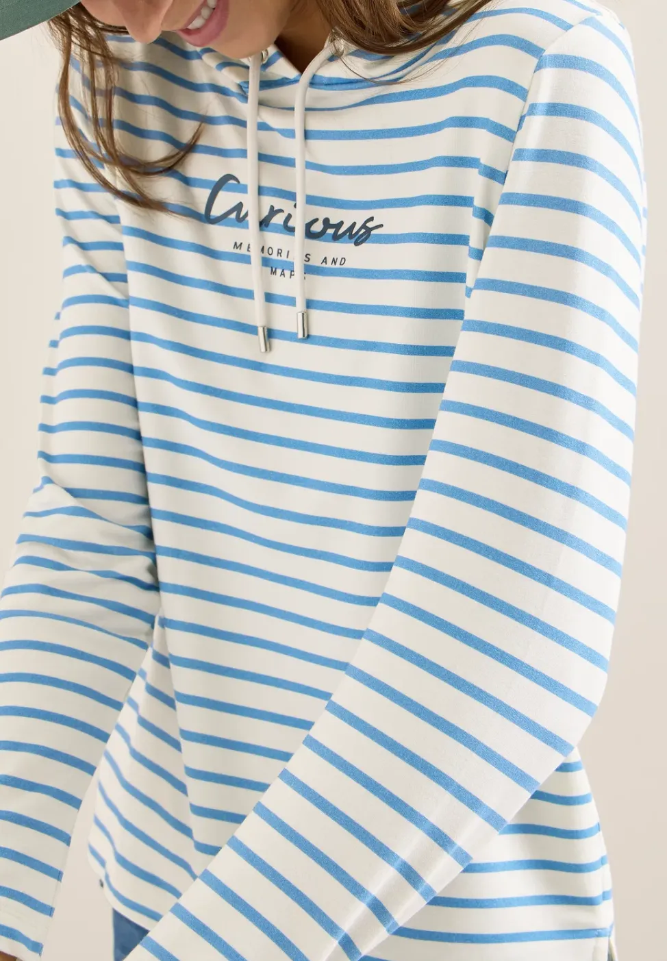 Sweat à capuche rayé