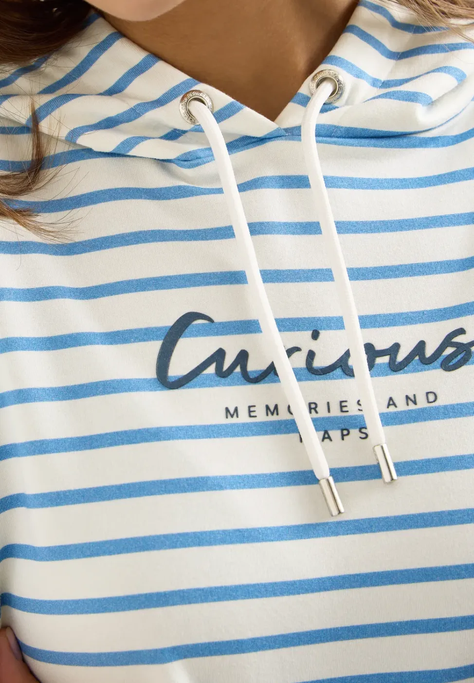 Sweat à capuche rayé