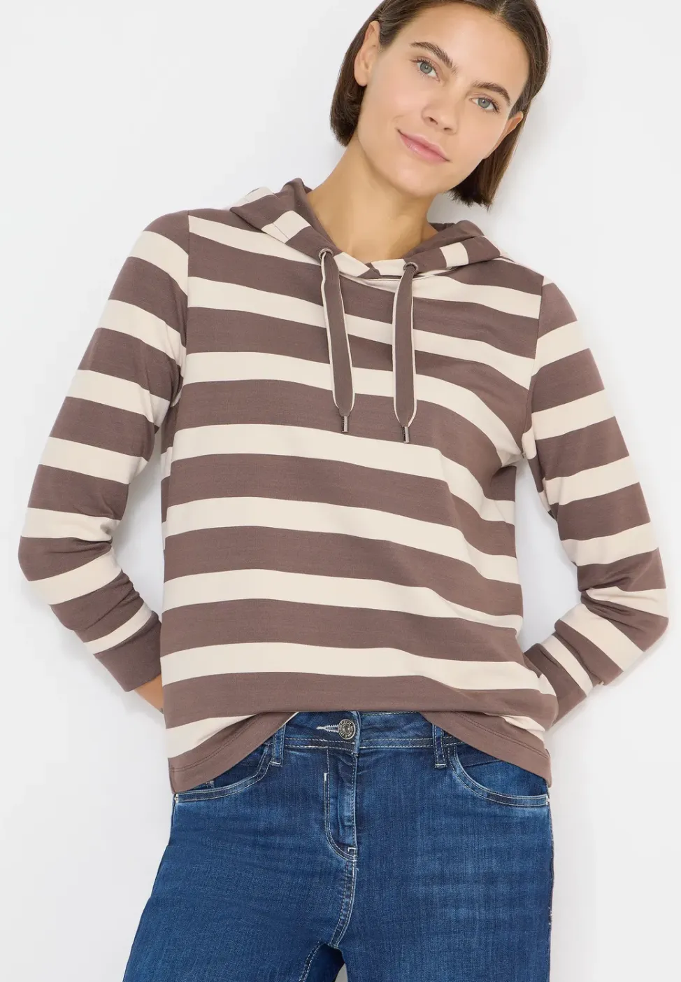 Sweat à capuche rayé