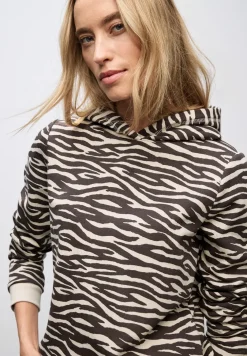 Sweat à capuche à motifs
