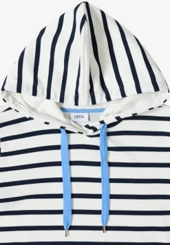 Sweat à capuche rayé
