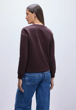 Sweat-shirt avec détail côtelé