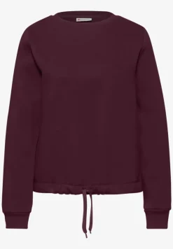Sweat-shirt avec détail côtelé