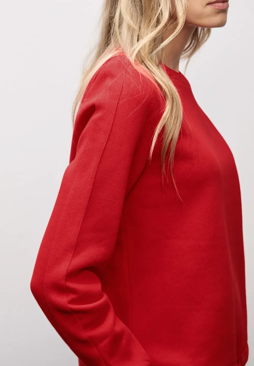 Sweat-shirt avec détail côtelé
