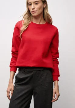 Sweat-shirt avec détail côtelé