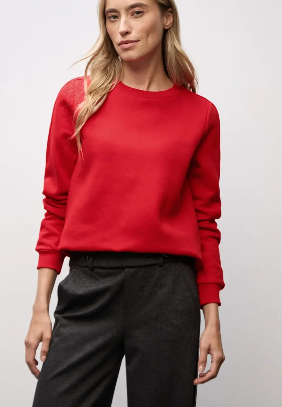 Sweat-shirt avec détail côtelé