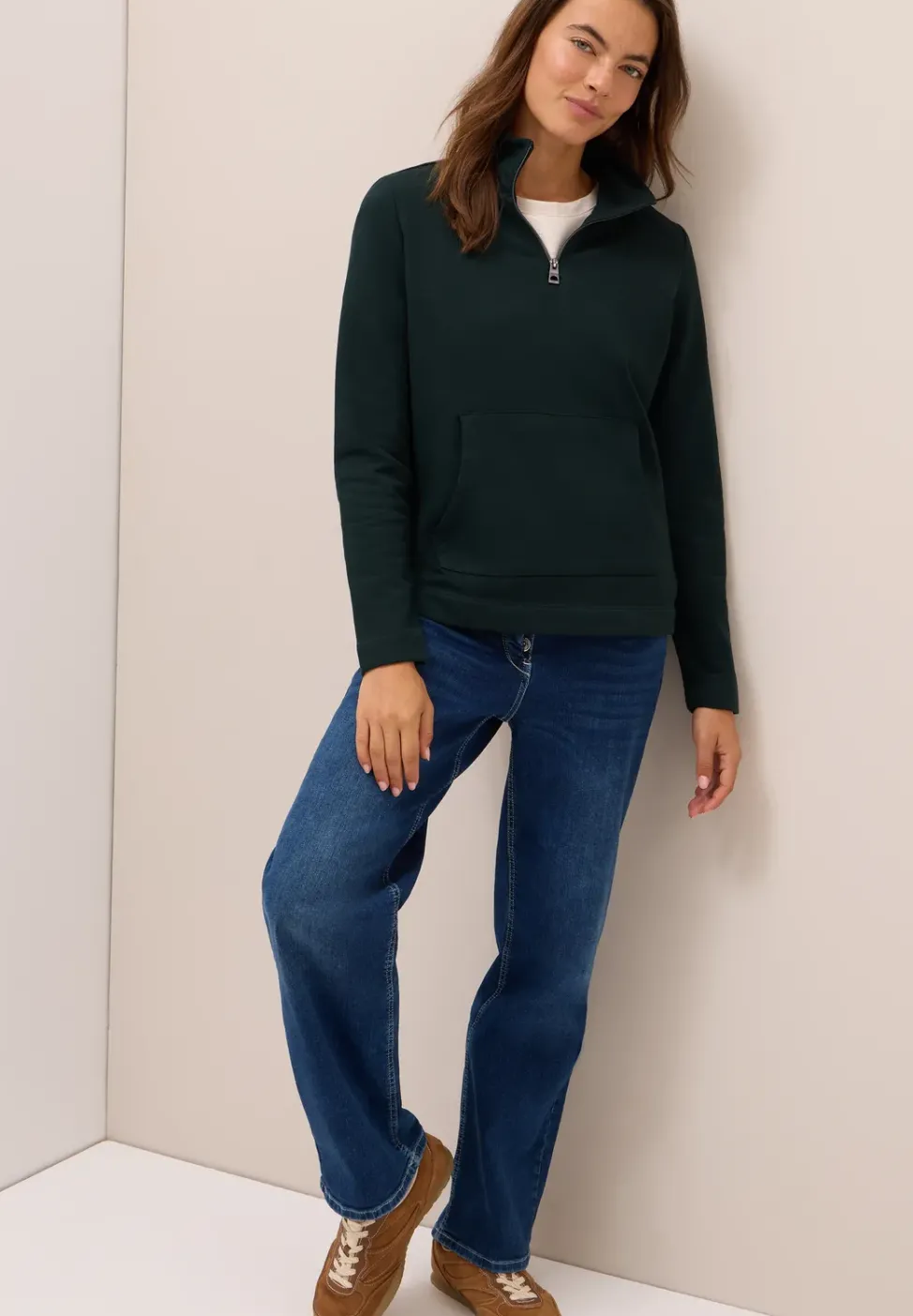 Sweat-shirt avec fermeture éclair