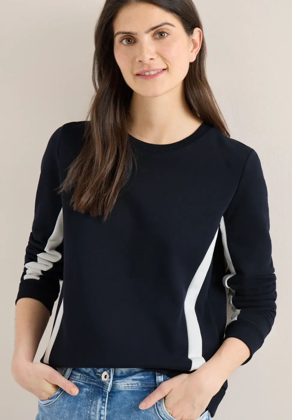 Sweat-shirt à blocs de couleurs