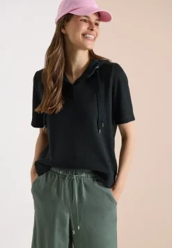 Sweat-shirt à capuche manches courtes
