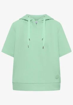 Sweat-shirt à capuche manches courtes