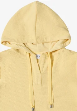 Sweat-shirt à capuche manches courtes