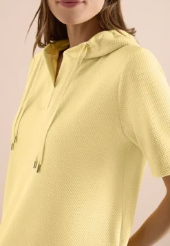 Sweat-shirt à capuche manches courtes
