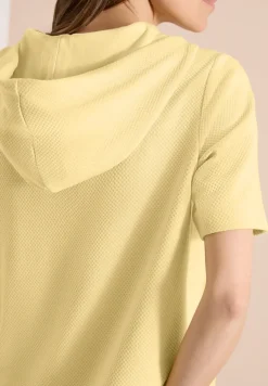 Sweat-shirt à capuche manches courtes