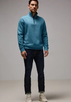 Sweat-shirt à col roulé avec fermeture éclair